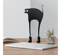KOLYMAX Metal Cat Line Wall Sculpture, Modern Abstract Art for Minimalist Living Room (Long-Legged Cat)