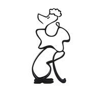 KOLYMAX Metal Dog Wall Art, Black Poodle Silhouette Sculpture, Modern Minimalist Decor, 19x9.5 cm