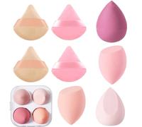 KOLZEMV Makeup Sponge, 8 Pcs Makeup Sponges, Makeup Sponges Foundation Sponge for Foundation, Liquid Powder, Etc., Blender Make Up is Available in 2 Shapes to Meet Your Needs