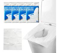 KOLZEMV Pack of 40 Toilet Pads, Flushable Toilet Pads, 36 x 42.5 cm Toilet Seat Cover, Waterproof Toilet Covers, Universal Toilet Seat Cover, Toilet Covers, for Public Toilets