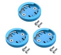 KOM Cycling Computer Mount Replacement Disc (Blue (Wahoo Edition), Pack of 3 Discs)