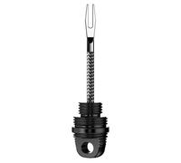 KOM Cycling Tubeless Tyre Repair Kit for Bikes - 8 Colors! Fixes Mountain Bike and Road Bicycle Tyre Punctures - Includes Tyre Repair Fork and Reamer, 8 Bacon Strips. (Black (PRO with CO2 Inflator))