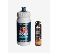 KOM Endurance Nitro Gel 1:08 60g energy gel pack + Tacx Daiya Red Bull water bottle BORA - hansgrohePro Team 2026 550 ml