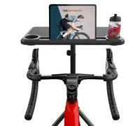 KOM Cycling Indoor Media Display Desk Stand for Indoor Cycling- Perfect for displaying Zwift, Trainer Road, and Wahoo Suf Portable Tripod Bike Desk Display (Stealth Black)
