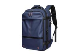 Komafuri 60L Vacuum Backpack Travel Bag, Blue, Expandable, Vacuum Compression, 60L Capacity, TSA Security, Laptop Protection, Ergonomic, Water-Resistant