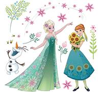 Komar 16407 Disney Frozen Flower Reusable Self Adhesive Window Sticker - Multi-Colour (Pack of 19)