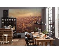 Komar 4-987 254 x 184 cm "New York City Manhattan Cityscape Scenic" Wallpaper Mural - Orange (Pack of 4)