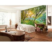 Komar 8-524 368 x 254 cm National Geographic Spring Lake Lakeside Scenic Wallpaper Mural - Green (Pack of 8)