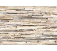 Komar 8-920 368 x 254 cm Whitewashed Wood Textured Wallpaper Mural - White/Off-White (Pack of 8)