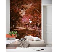 Komar Autumna Rosso Non-Woven Photo Wallpaper, Autumn, Landscape, Living Room, Bedroom, Decoration, Wallpaper, Size: 200 x 280 cm (Width x Height), 4 Panels, Width 50 cm