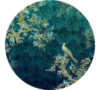 Komar D1-057 Self-Adhesive Round Photo Wallpaper, Self-Adhesive Fleece., Yarns, Blue, Turquoise., Größe: 125 x 125 cm