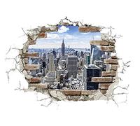 Komar Deco Sticker Break Out NYC Size: 100 x 70 cm (Width x Height) Wall Sticker Wall Decoration Sticker Children's Room Wall Breakthrough 17725h
