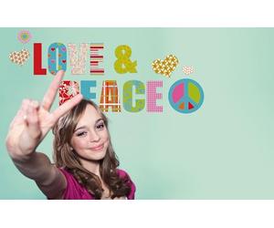 Komar Deco Wall Stickers 17718H Colorful Love and Peace Wall Sticker Price for 1 Each