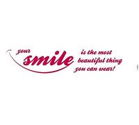Komar Decorative Sticker | Your Smile | 14 x 70 cm | Wall Sticker, Wall Sticker, Wall Sticker, Proverb, Wisdom, Saying, Smile, 18005h