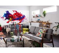 Komar IADX6-082 Non-Woven Photo Wallpaper Spider-Man Graffiti Art Size 300 x 150 cm (Width x Height)