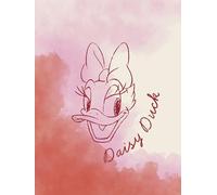 Komar Disney Daisy Duck Watercolours Wall Picture Size 30 x 40 cm Children's Room Wall Decoration