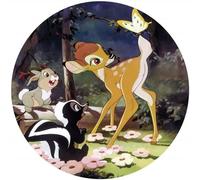 Komar Disney DD1-045 Round Self-Adhesive Fleece Photo Wallpaper by Disney Bambi Butterfly Diameter 125 cm Deer Baby Room Children's Room Wall Sticker