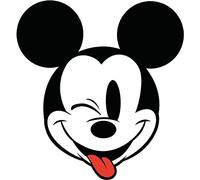 Komar Disney DD1-057 Dot Round Self-Adhesive Fleece Photo Wallpaper Mickey Head Optimism Diameter 125 cm Children's Room Wall Sticker