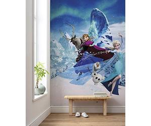 Komar Disney Fleece Photo Wallpaper Frozen Elsas Magic | Size: 200 x 280 cm (Width x Height), Width 50 cm | Wallpaper, Wall Picture, Decoration, Wall Hanging, Children's Room, Bedroom | DX4-014, Blue