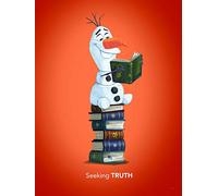 Komar Disney Frozen Olaf Reading Wall Picture for Nursery, Baby Room, Decoration Art Print Without Frame Available in 3 Sizes, Colourful, WB068-30x40