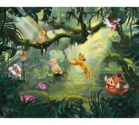 Childrens bedroom photo wallpaper giant wall mural Lion King green jungle art