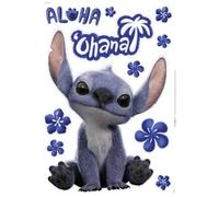 Komar Wall Sticker Disney Lilo and Stitch Live Action Ohana - Size 50 x 70 cm Wall Sticker Children's Room Wall Decoration Blue