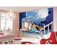 Princess wallpaper wall mural Jasmine & Aladdin Disney blue bedroom picture wall