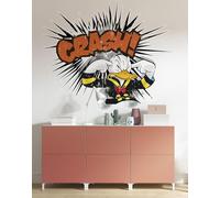 Komar Disney self-Adhesive and Contour-Cut Fleece Photo Wallpaper Donald Crash XXL - Size: 127 x 160 cm - Wall Sticker, Children's Room, Life-Size