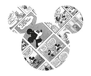Komar Disney Self-Adhesive and Contour Cut Fleece Photo Wallpaper Mickey Head Comic Cartoon - Size: 127 x 127 cm - Wall Sticker, Children's Room Decoration, Design