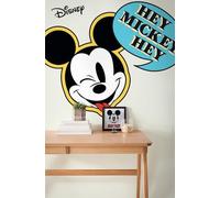 Komar Disney self-Adhesive and Contour-Cut Fleece Photo Wallpaper Mickey Hey XXL - Size: 127 x 200 cm - Wall Sticker, Children's Room, Design, Modern