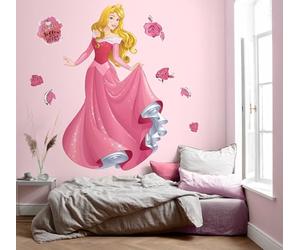 Komar Disney Self-Adhesive and Contour-Cut Non-Woven Photo Wallpaper - Aurora XXL - Size: 127 x 200 cm - Wall Sticker for Children's Room - Princess Girl - Life Size