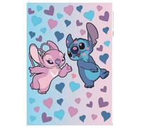 Komar Disney Stitch In Love Self-Adhesive Vinyl Foil Wall Stickers Pack Of 43