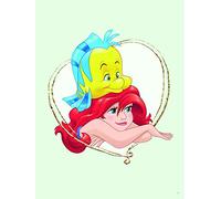Komar Disney Wall Picture | Ariel & Fabius | Children's Room Decoration Art Print | Without Frame | WB080-30x40 | Size: 30 x 40 cm (Width x Height)
