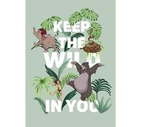 Komar Disney Wall Picture Jungle Book Keep The Wild | Children's Room Decoration Art Print | Without Frame | WB090-50x70 | Size: 50 x 70 cm (Width x Height)