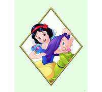 Komar Disney WB082-40 x 50 cm Snow White & Dopey Wall Art Print without Frame