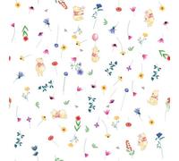 Komar TD5-0005 Disney Winnie The Pooh Summer-1 Non-Woven Wallpaper Roll Size: 10.05 x 0.53 m Nursery Baby Room Pooh Piglet Colourful