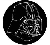 Komar DOT DD1-021 Round Self-Adhesive Fleece Photo Wallpaper Star Wars Ink Vader Diameter 125 cm Children's Room Wall Sticker