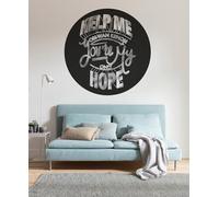 Komar DOT DD1-023 Round Self-Adhesive Fleece Photo Wallpaper Star Wars Help Me OBI Wan Diameter 125 cm Children's Room Wall Sticker