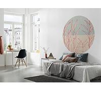 Komar DOT Round and Self-Adhesive Non-Woven Photo Wallpaper - Grassland - Diameter 125 cm - Grass, Leaves, Wallpaper, Wall Sticker, Bedroom, Living Room, Wall Decoration - D1-078