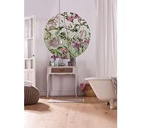 Komar DOT Round and Self-Adhesive Non-Woven Photo Wallpaper - Louloudi - Diameter 125 cm - Flowers, Wallpaper, Wall Sticker, Bedroom, Living Room, Wall Decoration - D1-075