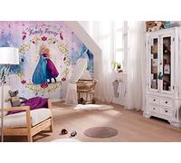 Komar Fleece Photo Wallpaper Frozen Family Forever Size 400 x 260 cm Disney Wallpaper with Anna and Elsa for Children's Room
