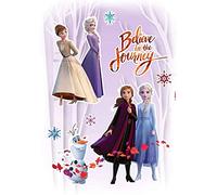 Komar Frozen Wall Sticker Believe in The Journey - Size 50 x 70 cm, Decorative Sticker, Sticker, Wall Decoration, Children's Room, Girl's Room, Disney - 14058h, Colourful