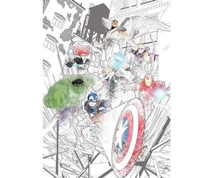 Komar IADX4-061 Non-Woven Photo Wallpaper Avengers Attack Size: 200 x 280 cm (Width x Height)