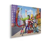 Komar Spidey and His Amazing Friends Selfie Stretcher Frame 40 x 30 cm Canvas Picture for Children's Room Marvel Colourful