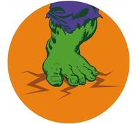 Komar Marvel DOT DD1-032 Round Self-Adhesive Non-Woven Photo Wallpaper Avengers Hulk's Foot Pop Art Diameter 125 cm