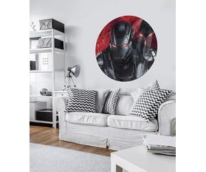 Komar Marvel DOT DD1-050 Round and Self-Adhesive Fleece Photo Wallpaper - Avengers Painting War Machine - Diameter 125 cm - Children's Room Wall Tattoo