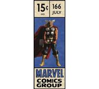 Komar Marvel IADX2-067 Non-Woven Photo Wallpaper - Thor Retro Comic Box - Size: 100 x 280 cm (Width x Height) - Children's Wallpaper, Superhero