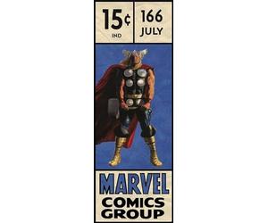 Komar Marvel IADX2-067 Non-Woven Photo Wallpaper - Thor Retro Comic Box - Size: 100 x 280 cm (Width x Height) - Children's Wallpaper, Superhero