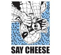 Komar Marvel Spider-Man Say Cheese Blue Wall Art - Size 40 x 50 cm - Children's Room Wall Decoration