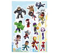 Komar Marvel Spidey And Friends Self-Adhesive Vinyl Foil Wall Stickers Pack Of 13